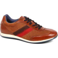 Bugatti Mens Cognac Runner Trainers Tan Leather