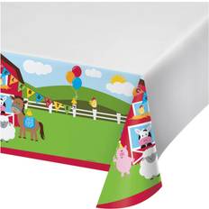 Creative Converting Party Farmhouse Fun Plastic Tablecover Border Print 54 x 108 1 Ct