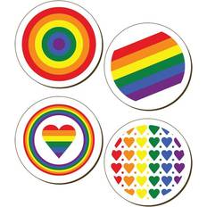 Multicoloured Coasters Grindstore Rainbow Pride Coaster 4pcs