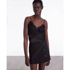 The Kooples Black Camisole With Lace Details