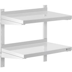 Royal Catering Stainless 2 Wall Shelf 40cm