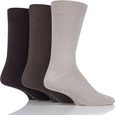 Glenmuir Mens Pair Bamboo Plain Socks Charcoal 7-11