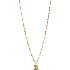 ENAMEL Copenhagen Lola Refined Necklace - Gold/Pink