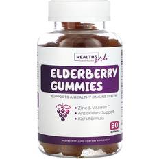 Healths Harmony Elderberry Gummies for with Vitamin C & Zinc Delicious Raspberry Gummies Immune