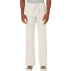 Perry Ellis Men's Regular-Fit Linen Drawstring Pants Natural Linen Natural Linen