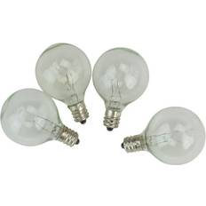 Northlight Pack of 4 Transparent Clear G40 Globe Christmas Replacement Bulbs