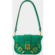 Balmain Blaze Shoulder Bag Leather Green green