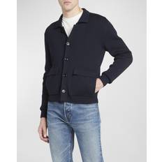 Tom Ford Wool and silk cardigan blue