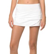 Lucky in Love Women`s Scallop Tennis Skort White