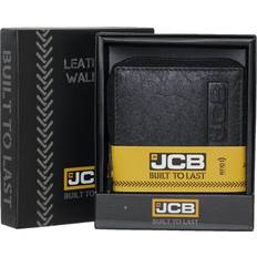 Leather Wallets JCB rfid men's wallet - black