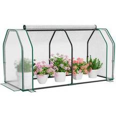 Costway 47.5" 21.5"x mini greenhouse w/2 stakes