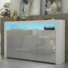 Creative Furniture Unit 155cm Stand Gloss White/Grey TV Bench