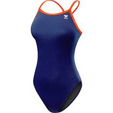 Orange Swimsuits TYR Swimsuit HEXA Diamondfit Navy/Gold