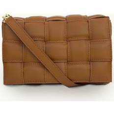 Apatchy London Tan Padded Woven Leather Crossbody Bag