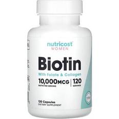 Nutricost Women Biotin With Folate Collagen 10,000 mcg 120 pcs