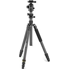 National Geographic Travel Tripod, 5-Section Legs, Carbon Fiber, Compatible with Canon, Nikon, Sony DSLR, 90 Column, Twist Locks 360 Degree Ball Head,Quick Release Plate, 8KG Load Capacity, Carry Bag