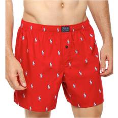 Polo Ralph Lauren Red Underwear Polo Ralph Lauren Men's Underwear, Allover Woven Boxers Red Red