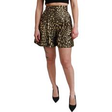 Women - XXXS Shorts Dolce & Gabbana Black Gold High Waist Mini Cotton Shorts IT40