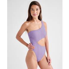 Purple Swimsuits Splendid Asymmetrical One Piece Swimsuit