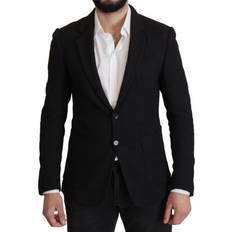 Men - XXXS Blazers Dolce & Gabbana Black Single Breasted Coat Men Blazer IT50