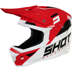 Shot Furious Chase Motocross Helmet, white-red, 2XL, white-red Adult