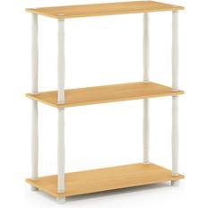 Multicoloured Book Shelves Furinno Turn-N-Tube 3-Tier Compact