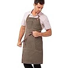 Chef Works Urban Dorset Antique Bib Apron Brown