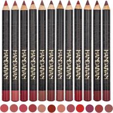 KTouler 12 Pcs Matte Lip Liner Pencil Set, Smooth Waterproof Long-Lasting Fade Resistant Lip Pencil Makeup Gift Set for Women and Girls