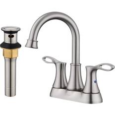 Casainc Centerset Double Handle High Arc Brushed Nickel