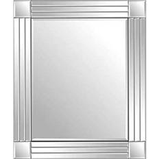 MirrorOutlet Glass Bevelled Square Corner Wall Mirror