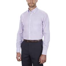 Van Heusen mens Regular Fit Pinpoint Stripe Dress Shirt, Wild Orchid, Neck -33 Sleeve