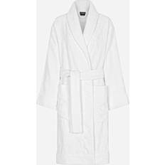 Dolce & Gabbana Casa Dg Logo Jacquard Bathrobe White