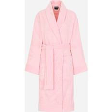 Dolce & Gabbana Casa Dg Logo Jacquard Bathrobe Pink