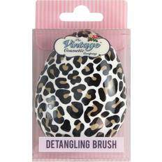 The Vintage Cosmetic Company Detangling Wet Dry Hair Brush Styling Handbag Leopard