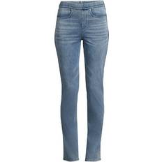 Lands' End Women Jeans Lands' End Women Petite Starfish Mid Rise Pull On Knit Denim Straight Jeans