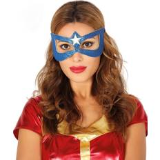 Blue Eye Masks Captain america style blue superhero eye mask