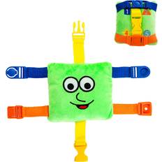 Buckle Toys Mini Buster Square Learning Activity Toy Develop Fine Motor Skills Sensory Travel Essential for Toddlers 1-3