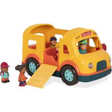 Battat Lights & Sounds School Bus Toy for Toddlers Includes Driver 4 Passengers