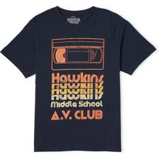 Stranger Things Hawkins AV Club Men's T-Shirt Navy