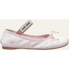 Miu Miu Satin Ballet Flats Pink IT