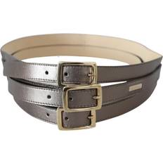 Gianfranco Ferre GF Ferre Bronze Gold Chrome Metal Buckle Belt