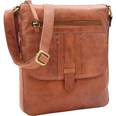 A1 Fashion Goods Womens Genuine Soft Vintage Leather Crossbody Messenger Bag Jill Cognac