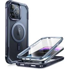 i-Blason Ares Mag for iPhone 15 Pro Max Case with Screen Protector, [Compatible with MagSafe] Clear Slim Full-Body Shockproof Rugged Bumper Case Navy