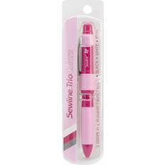Sewline Mechanical Fabric Pencil, Trio-Black, White and Pink