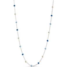 ENAMEL Copenhagen Lola Necklace - Silver/Blue/Beige