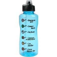 BioWorld Marvel Avengers Motivational Flip-Top Water Bottle, Blue