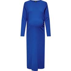 Only Mama O-Neck Midi Dress Blue/Surf the Web