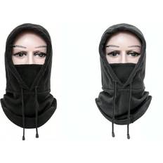 Grey - Women Balaclavas Shein 1 Piece Of Couple's 2-color Cycling Scarf All-in-one Hat Winter Polar Fleece Mask Plus Velvet Thickened Wind And Cold Warm Pullover Hat
