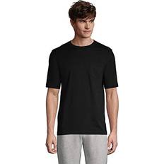 Lands' End Men T-shirts & Tank Tops Lands' End Men's Tall Super-t Short Sleeve T-Shirt with Pocket Black Black