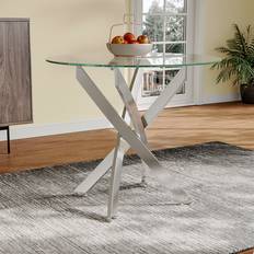 LivingAndHome 57CM Square Dining Table